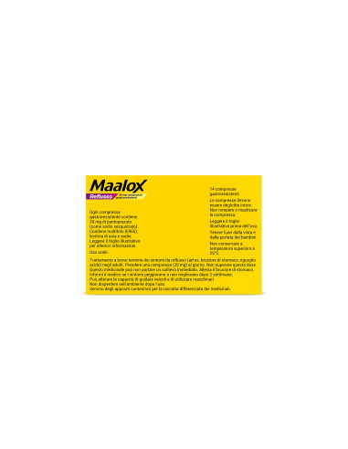 MAALOX REFLUSSO 14 COMPRESSE RIVESTITE 20MG