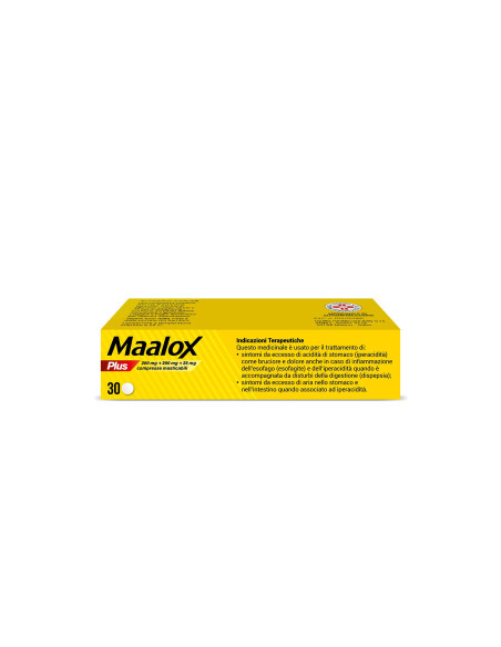 MAALOX PLUS 30 COMPRESSE MASTICABILI MAALOX PLUS 30 COMPRESSE MASTICABILI