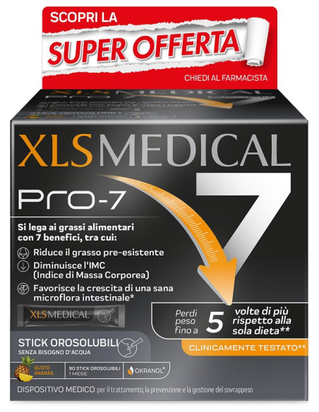 XLS MEDICAL PRO-7 PERDITA DI PESO 90 STICK...