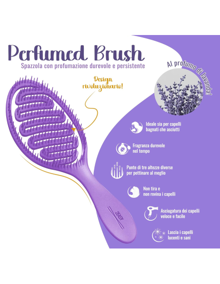 SPAZZOLA DISTRICANTE 2EASY PERFUMED BRUSH LAVENDER SPAZZOLA DISTRICANTE 2EASY PERFUMED BRUSH LAVENDER