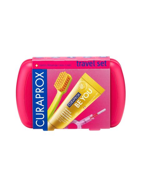 KIT IGIENE ORALE CURAPROX TRAVEL SET MAGENTA