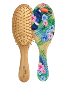 SPAZZOLA DISTRICANTE IN BAMBOO 2EASY WOOD ART - OVALE TAGLIA SMALL 2