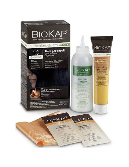 N. 1 NERO NATURALE - TINTA PER CAPELLI BIOKAP...