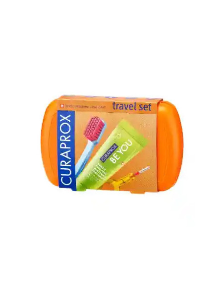KIT IGIENE ORALE CURAPROX TRAVEL SET ORANGE