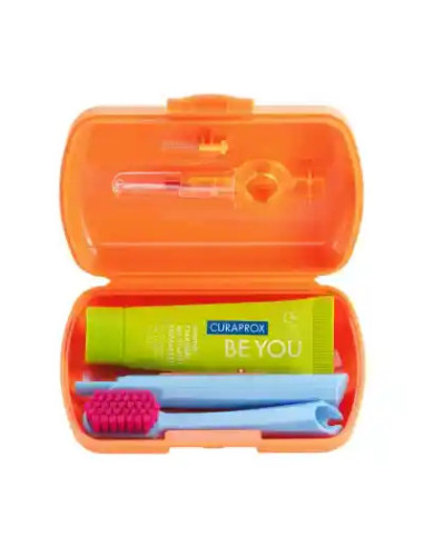 KIT IGIENE ORALE CURAPROX TRAVEL SET ORANGE