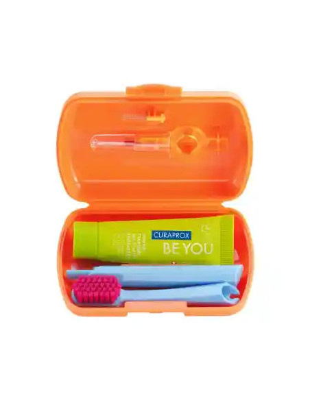 KIT IGIENE ORALE CURAPROX TRAVEL SET ORANGE KIT IGIENE ORALE CURAPROX TRAVEL SET ORANGE