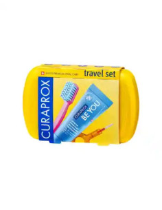 KIT IGIENE ORALE CURAPROX TRAVEL SET YELLOW