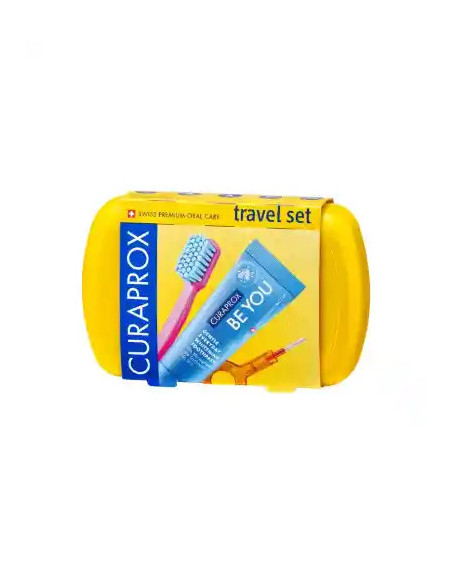 KIT IGIENE ORALE CURAPROX TRAVEL SET YELLOW