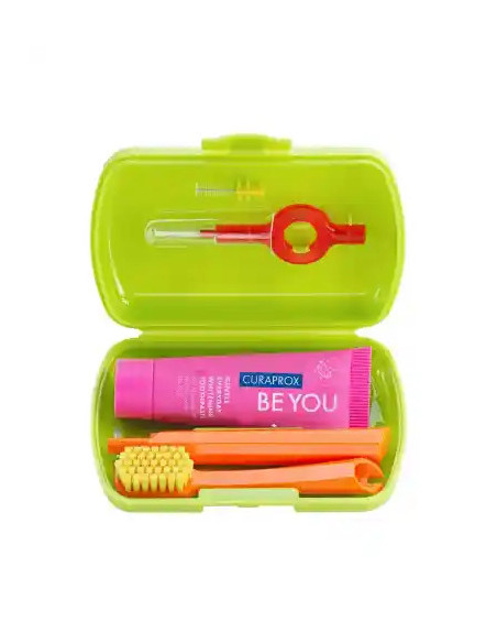 KIT IGIENE ORALE CURAPROX TRAVEL SET GREEN