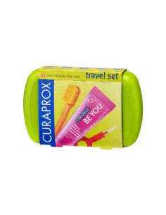 KIT IGIENE ORALE CURAPROX TRAVEL SET GREEN 2