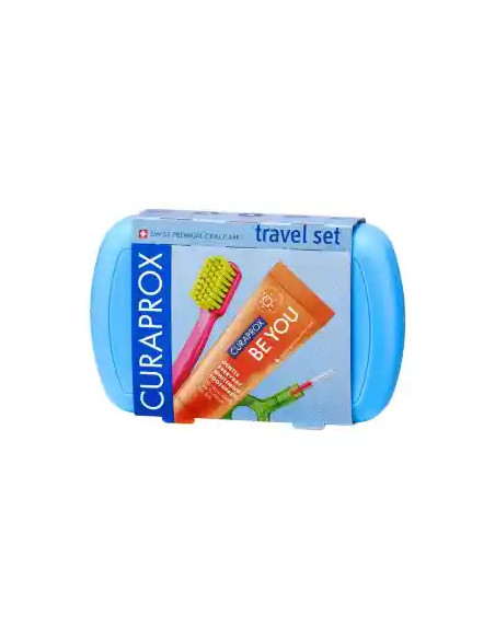 KIT IGIENE ORALE CURAPROX TRAVEL SET BLUE KIT IGIENE ORALE CURAPROX TRAVEL SET BLUE