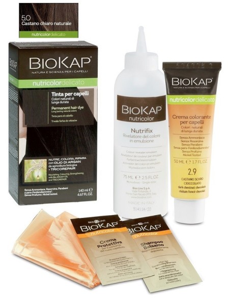 N. 5 CASTANO CHIARO NATURALE - TINTA PER CAPELLI BIOKAP NUTRICOLOR DELICATO N. 5 CASTANO CHIARO NATURALE - TINTA PER CAPELLI BIOKAP NUTRICOLOR DELICATO