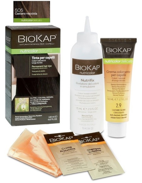 N. 5.05 CASTANO NOCCIOLA - TINTA PER CAPELLI BIOKAP NUTRICOLOR DELICATO N. 5.05 CASTANO NOCCIOLA - TINTA PER CAPELLI BIOKAP NUTRICOLOR DELICATO