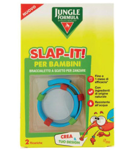 JUNGLE FORMULA SLAP-IT BRACCIALETTO ANTI-ZANZARE PER BAMBINI + 2 RICARICHE