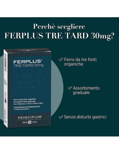 PRINCIPIUM FERPLUS TRE-TARD 30MG 30 COMPRESSE GASTRORESISTENTI