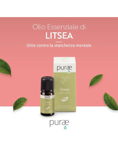 PURAE OLIO ESSENZIALE DI LITSEA BIO - PURO E NATURALE 10 ML