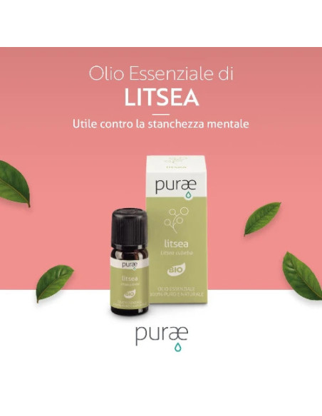 PURAE OLIO ESSENZIALE DI LITSEA BIO - PURO E NATURALE 10 ML PURAE OLIO ESSENZIALE DI LITSEA BIO - PURO E NATURALE 10 ML