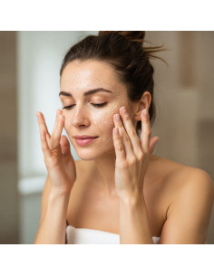 SCRUB VISO ILLUMINANTE CON MICROSFERE E ACIDI DELLA FRUTTA - LINEA ESSENZIA 30 ML