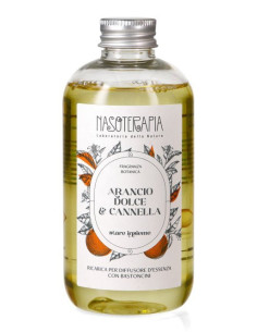 ARANCIO DOLCE & CANNELLA - RICARICA PER DIFFUSORE A BASTONCINI NASOTERAPIA 250 ML