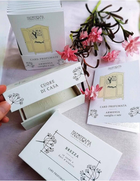 CARD PROFUMATA BREZZA DI TE' VERDE E FIORI D'ARANCIO NASOTERAPIA CARD PROFUMATA BREZZA DI TE' VERDE E FIORI D'ARANCIO NASOTERAPIA