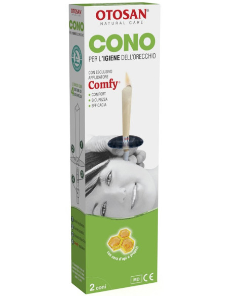 OTOSAN CONO PER L'IGIENE DELLE ORECCHIE OTOSAN +PROPOLI 2 PEZZI OTOSAN CONO PER L'IGIENE DELLE ORECCHIE OTOSAN +PROPOLI 2 PEZZI