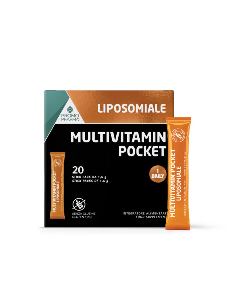 MULTIVITAMIN POCKET LIPOSOMIALE PROMOPHARMA - 20 STICK OROSOLUBILI MULTIVITAMIN POCKET LIPOSOMIALE PROMOPHARMA - 20 STICK OROSOLUBILI
