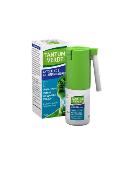 TANTUM VERDE SPRAY ANTISETTICO ANTINFIAMMATORIO 15ML TANTUM VERDE SPRAY ANTISETTICO ANTINFIAMMATORIO 15ML