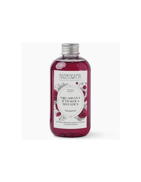 MELAGRANA & FRAGOLA SELVATICA - RICARICA PER DIFFUSORE A BASTONCINI NASOTERAPIA 250 ML MELAGRANA & FRAGOLA SELVATICA - RICARICA PER DIFFUSORE A BASTONCINI NASOTERAPIA 250 ML
