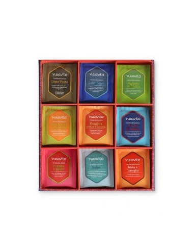 NEAVITA COFANETTO BLU QUADRATO - 27 TISANE ASSORTITE BIO