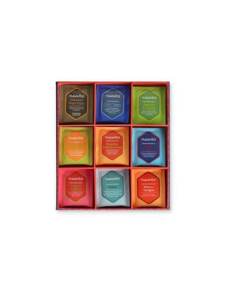NEAVITA COFANETTO BLU QUADRATO - 27 TISANE ASSORTITE BIO