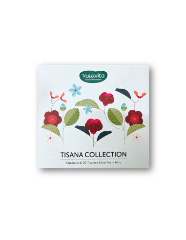 NEAVITA COFANETTO IN LEGNO AZZURRO - SELEZIONE DI TISANE E INFUSI BIO 20 FILTRI