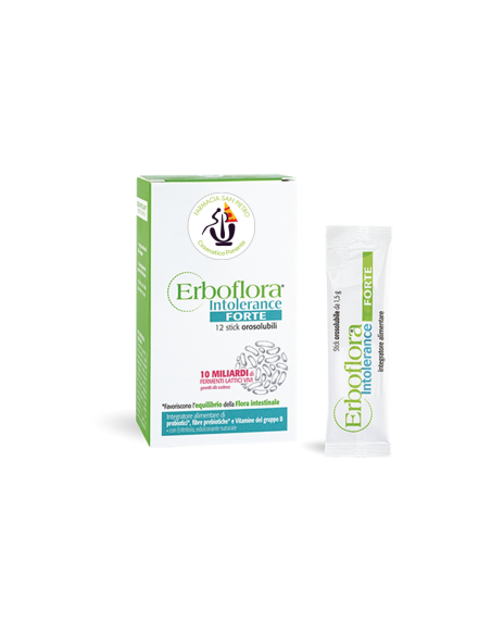 FSP ERBOFLORA INTOLERANCE FORTE - FERMENTI LATTICI E VITAMINE 12 STICK