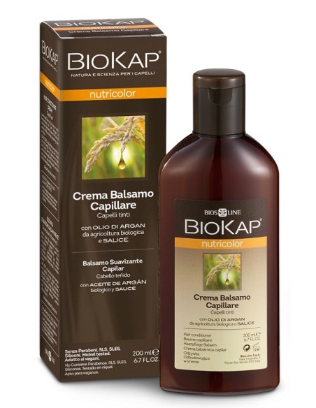 CREMA BALSAMO CAPILLARE PER CAPELLI TRATTATI - BIOKAP NUTRICOLOR  200 ML CREMA BALSAMO CAPILLARE PER CAPELLI TRATTATI - BIOKAP NUTRICOLOR  200 ML