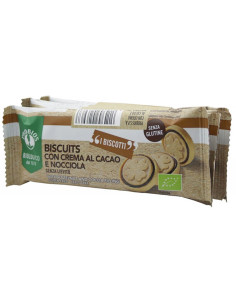 PROBIOS BISCUITS CON CREMA AL CACAO E NOCCIOLA - SENZA GLUTINE 4 PEZZI DA 24 G