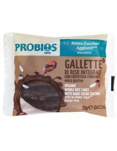 PROBIOS GALLETTE DI RISO INTEGRALE CON COPERTURA FONDENTE - SENZA ZUCCHERI AGGIUNTI 25 G