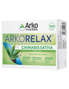 ARKORELAX CANNABIS SATIVA ARKOPHARMA - STRESS E TENSIONI 30 COMPRESSE