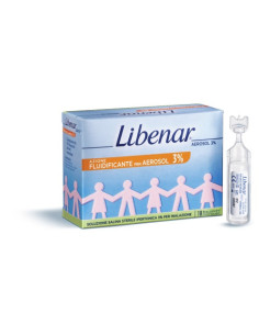 LIBENAR SOLUZIONE SALINA IPERTONICA 3% PER INALAZIONE - 18 FLACONCINI MONOUSO DA 4ML