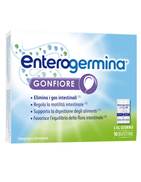 ENTEROGERMINA GONFIORE - DIGESTIONE E REGOLARITÀ INTESTINALE 10 BUSTINE BIPARTITE