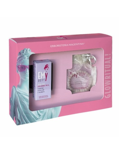 EMY KIT GLOW RITUAL - SIERO VISO HYALURONIC PRO B 15 ML + BRACCIALE IN QUARZO ROSA