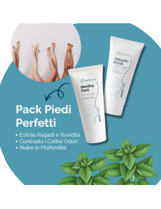 BODYLUME PACK PIEDI PERFETTI - MENTHA FEET CREMA RINFRESCANTE + VOLCANIC SCRUB TALLONI