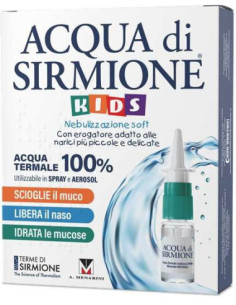 ACQUA DI SIRMIONE KIDS ACQUA TERMALE SULFUREA 100% 6 FLACONCINI PLURIDOSE DA 15 ML