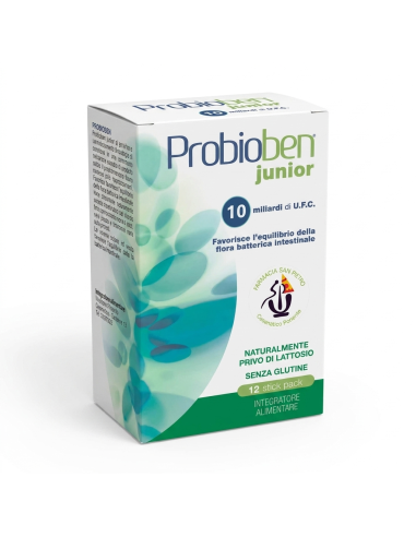 FSP PROBIOBEN JUNIOR FERMENTI LATTICI VIVI 12 STICK OROSOLUBILI