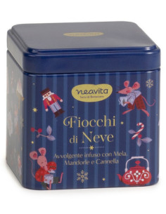 NEAVITA COFANETTO BLU IN LATTA - INFUSO FIOCCHI NEVE 5 FILTRI
