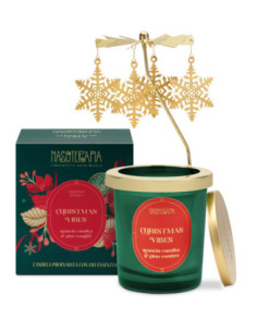 NASOTERAPIA CANDELA CHRISTMAS VIBES CON GIOSTRA DORATA 180 G