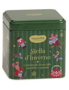 NEAVITA COFANETTO VERDE IN LATTA - INFUSO STELLA D'INVERNO 5 FILTRI