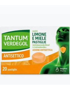 TANTUM VERDEGOL ANTISETTICO - GUSTO LIMONE E MIELE 20 PASTIGLIE