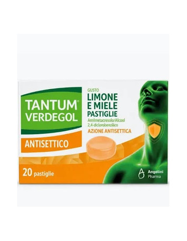TANTUM VERDEGOL ANTISETTICO - GUSTO LIMONE E MIELE 20 PASTIGLIE