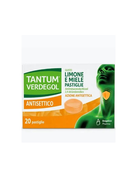 TANTUM VERDEGOL ANTISETTICO - GUSTO LIMONE E MIELE 20 PASTIGLIE