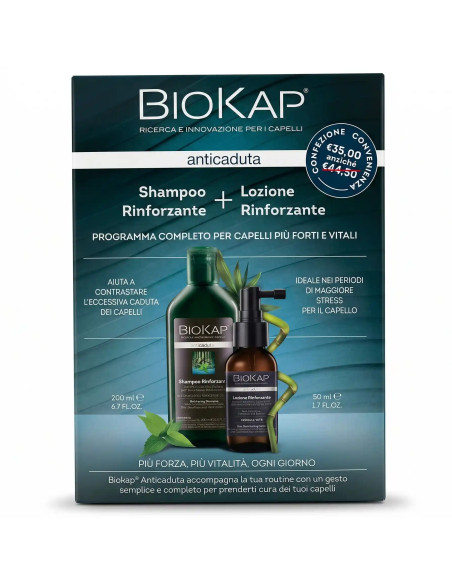 BIOKAP ANTICADUTA KIT SHAMPOO RINFORZANTE 200 ML + LOZIONE RINFORZANTE 50 ML