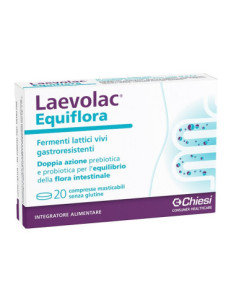 LAEVOLAC EQUIFLORA  - FERMENTI LATTICI VIVI GASTRORESISTENTI 20 COMPRESSE MASTICABILI